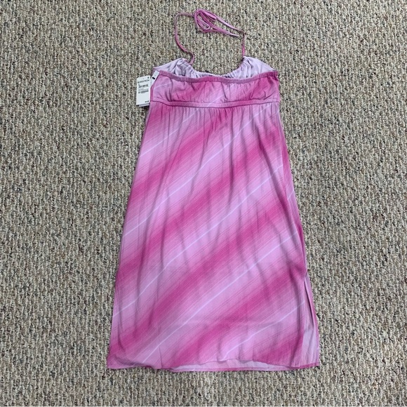BP Halter Midi Dress Purple Pink Diagonal Ombre Stripe - Size Small - Picture 3 of 8